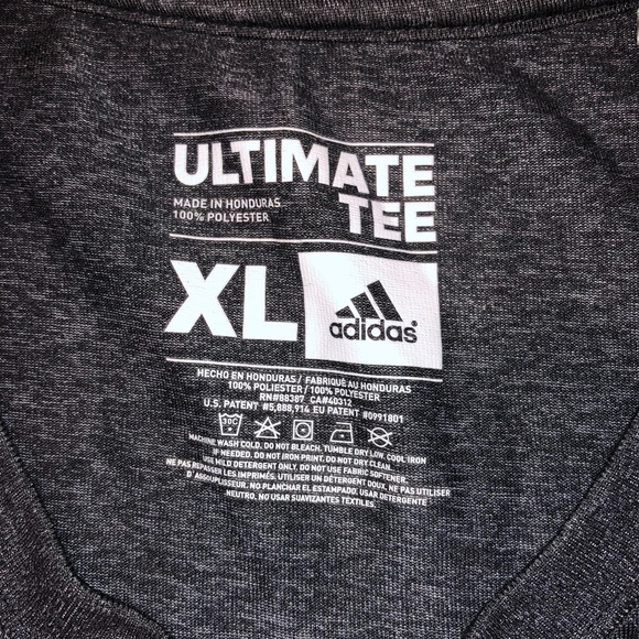 Gray Adidas Ultimate Climaite Tee Sz L  NWOT - Picture 4 of 6